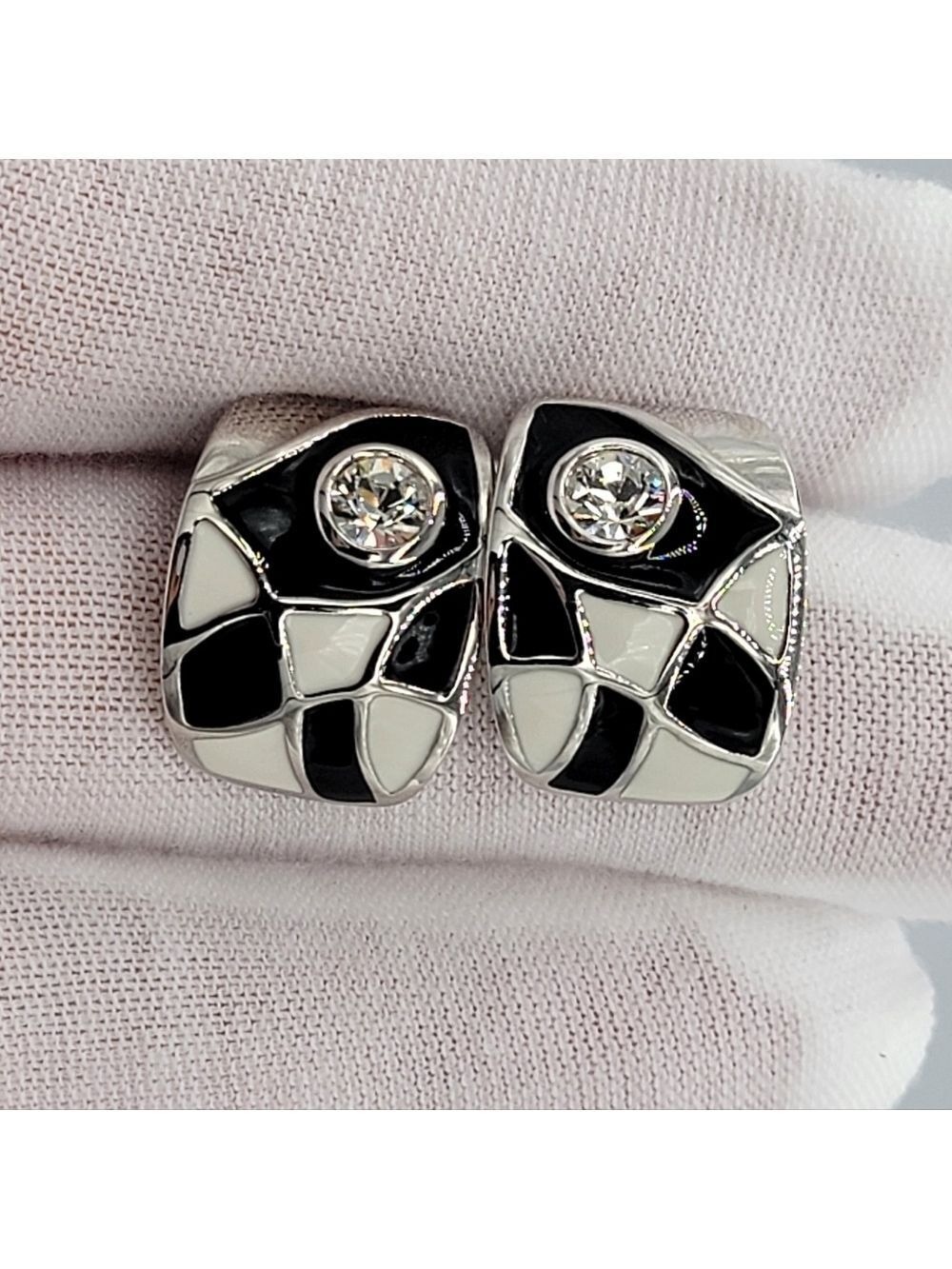 Vintage FAC Butler Enamel Earrings #2454